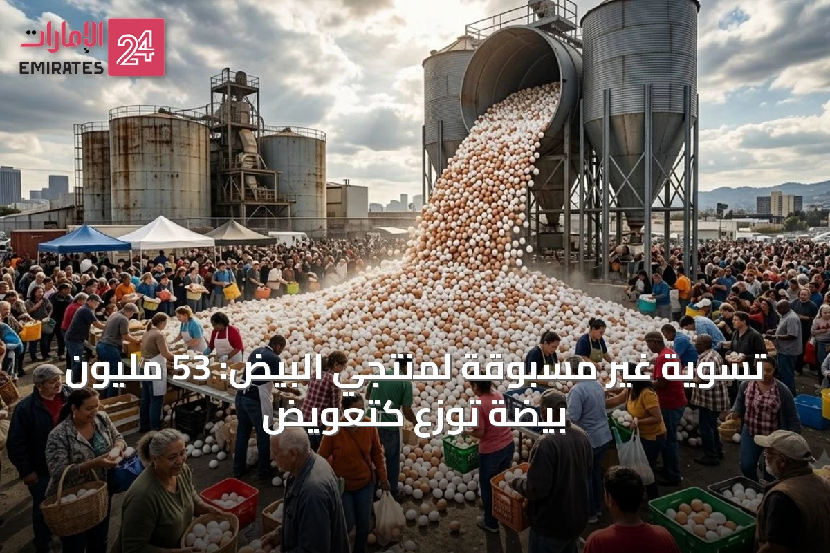 تسوية غير مسبوقة لمنتجي البيض: 53 مليون بيضة تُوزَّع كتعويض