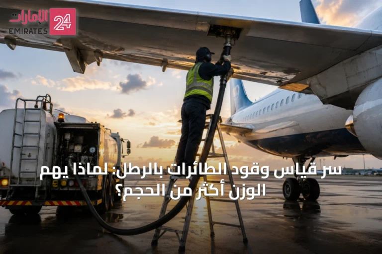 سر قياس وقود الطائرات بالرطل: لماذا يهم الوزن أكثر من الحجم؟