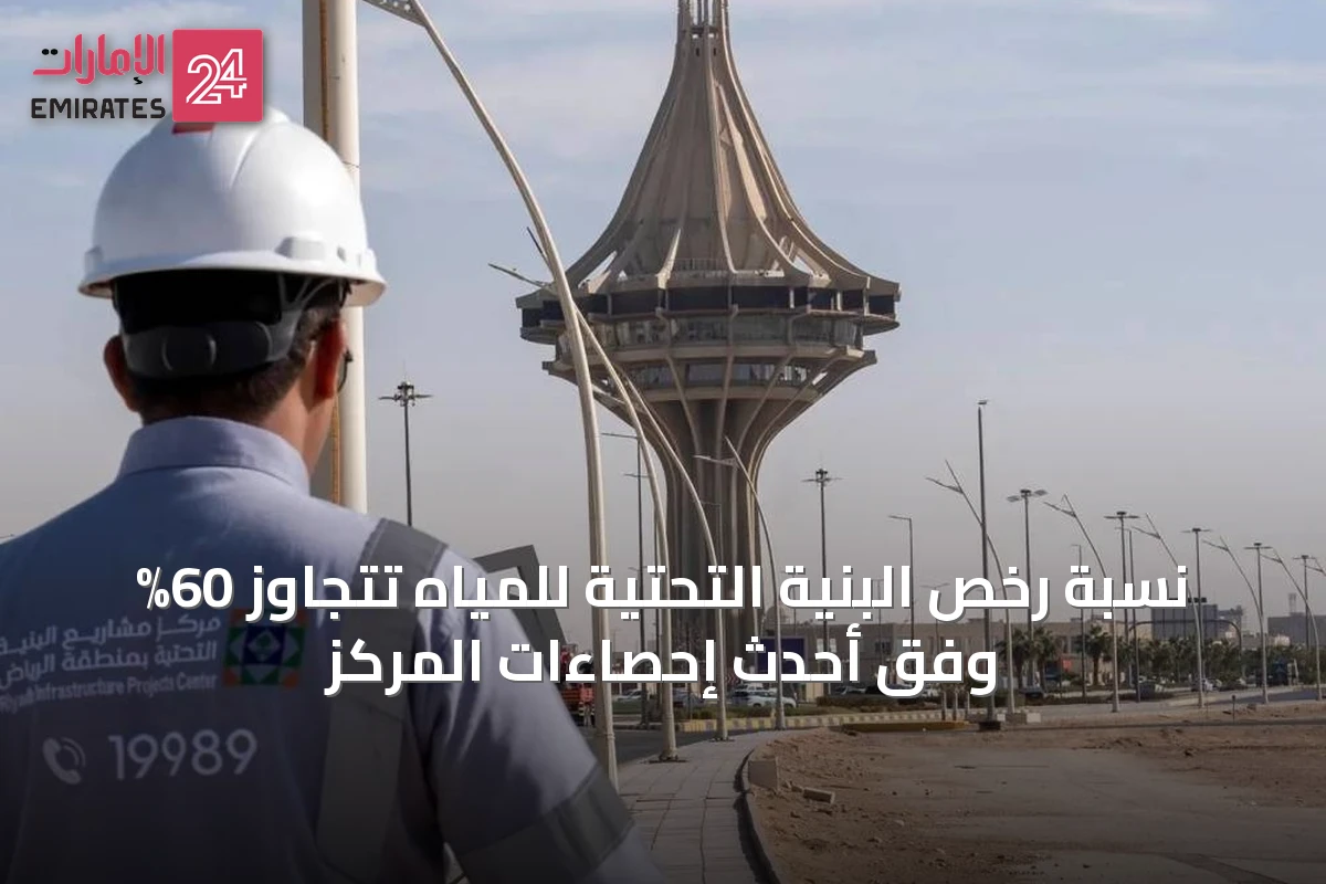 نسبة رخص البنية التحتية للمياه تتجاوز 60% وفق أحدث إحصاءات المركز