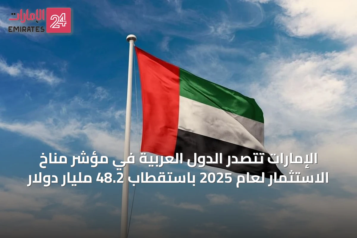 الإمارات تتصدر الدول العربية في مؤشر مناخ الاستثمار لعام 2025 باستقطاب 48.2 مليار دولار