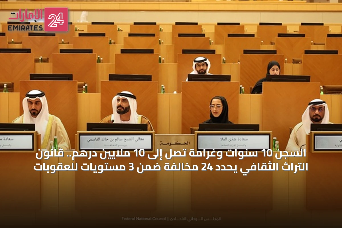 السجن 10 سنوات وغرامة تصل إلى 10 ملايين درهم.. قانون التراث الثقافي يحدد 24 مخالفة ضمن 3 مستويات للعقوبات