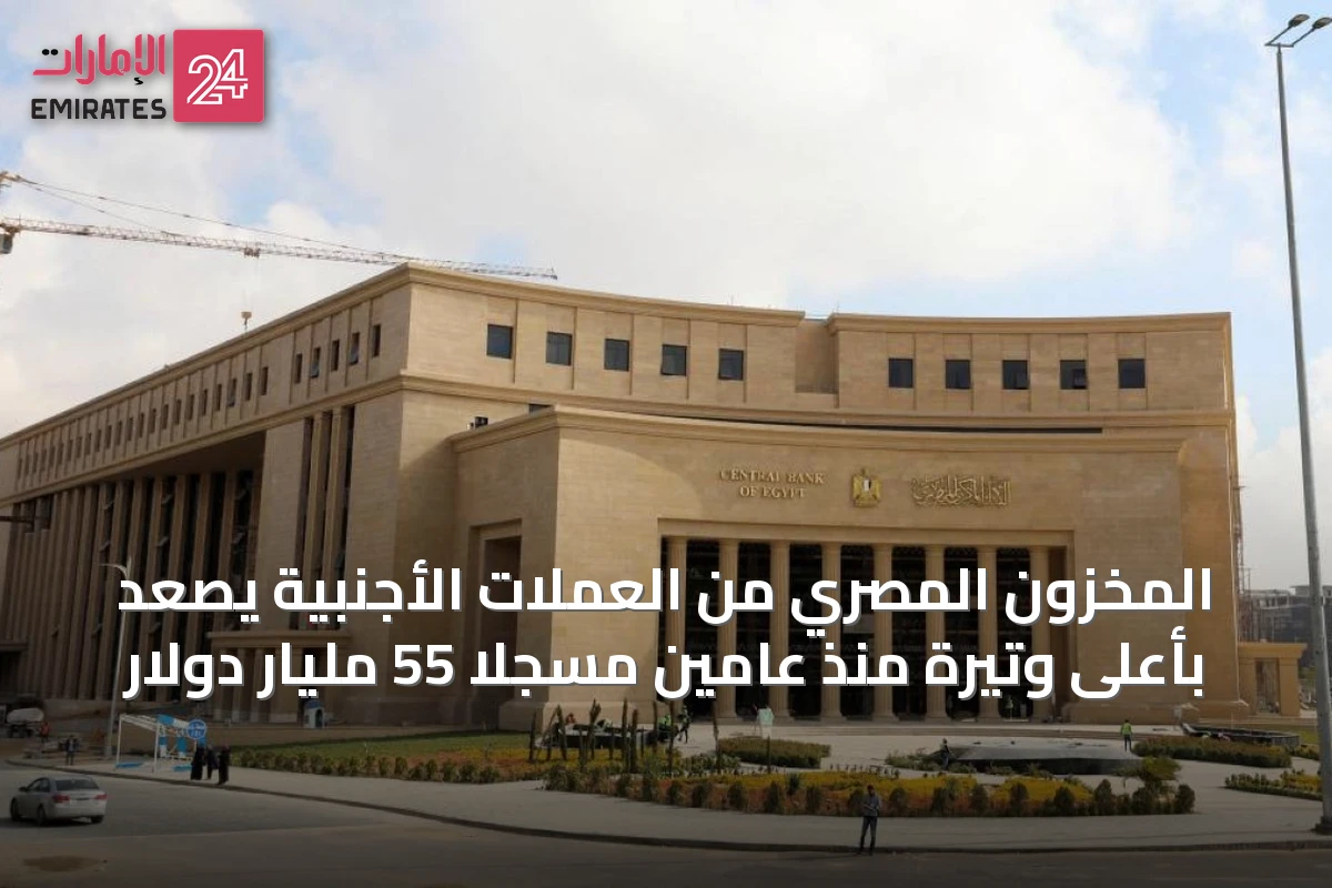 المخزون المصري من العملات الأجنبية يصعد بأعلى وتيرة منذ عامين مسجلاً 55 مليار دولار