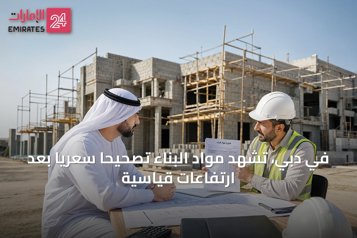 في دبي، تشهد مواد البناء تصحيحاً سعرياً بعد ارتفاعات قياسية