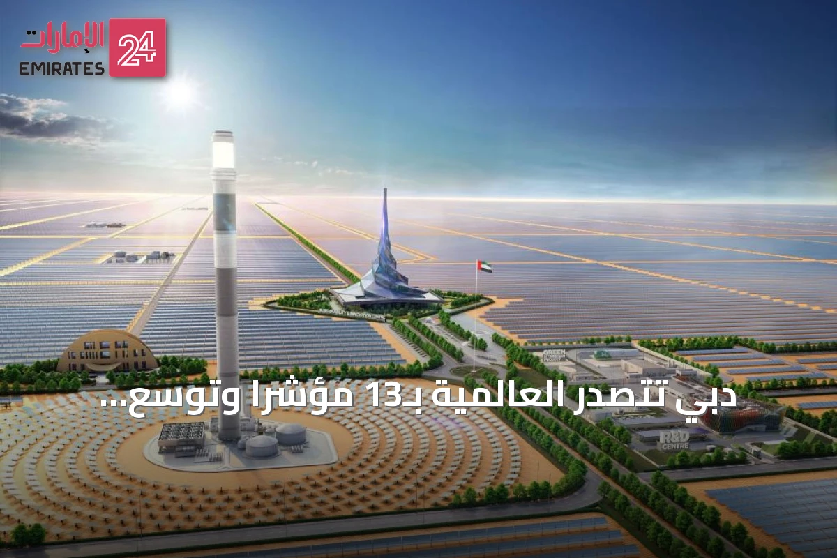 دبي تتصدر العالمية بـ13 مؤشراً وتوسع مشاريع الطاقة المتجددة