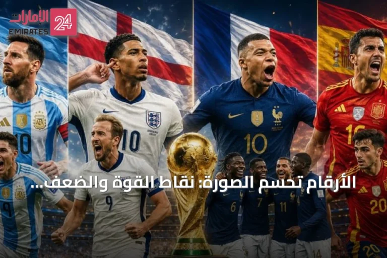الأرقام تحسم الصورة: نقاط القوة والضعف لدى عمالقة المونديال الأربعة