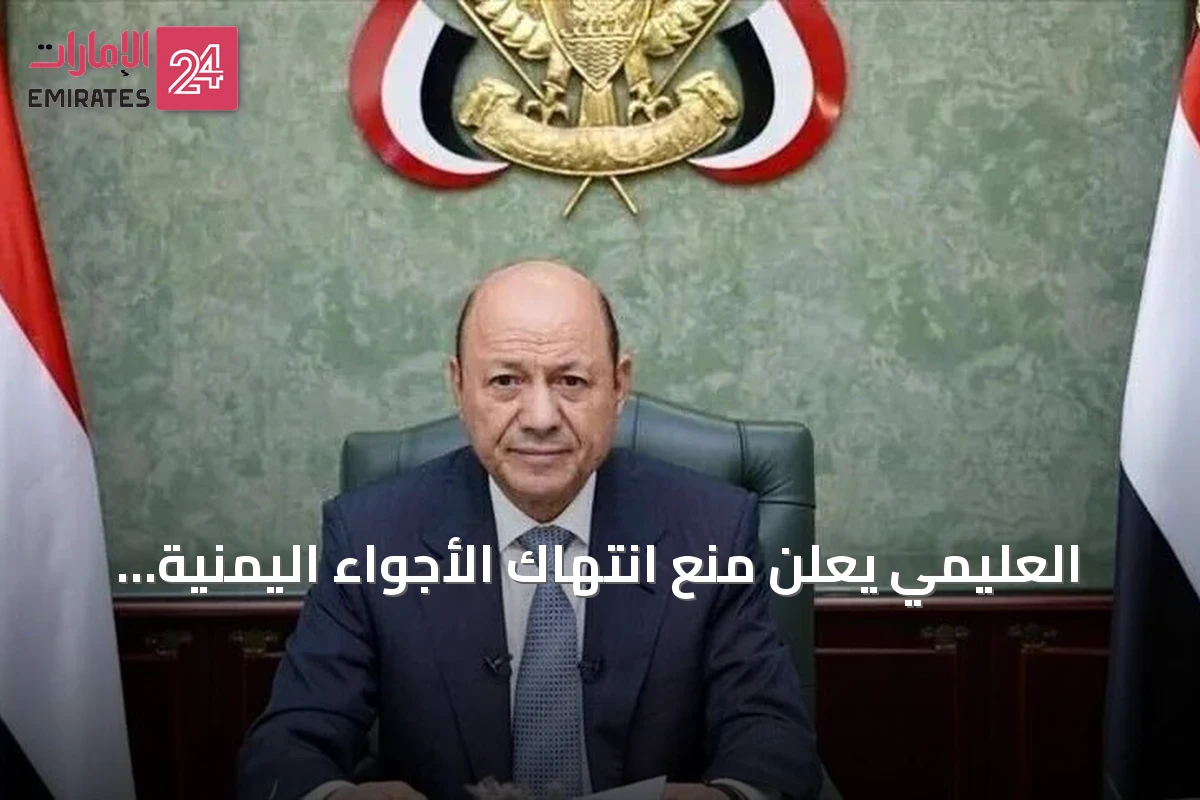 العليمي يعلن منع انتهاك الأجواء اليمنية وعدم السماح بفرض واقع جديد في مطار صنعاء
