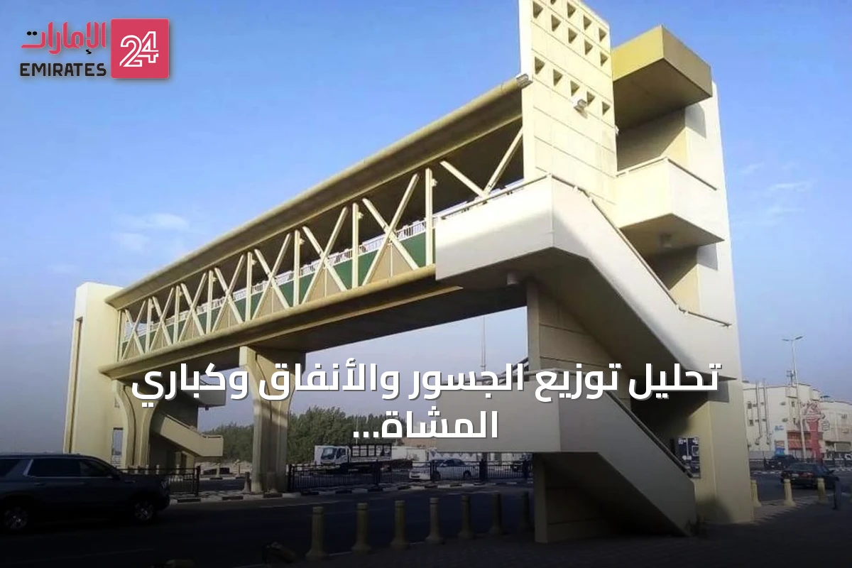 تحليل توزيع الجسور والأنفاق وكباري المشاة في مناطق السعودية