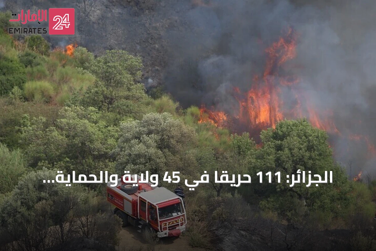 الجزائر: 111 حريقاً في 45 ولاية والحماية المدنية تستنفر كافة أعوانها