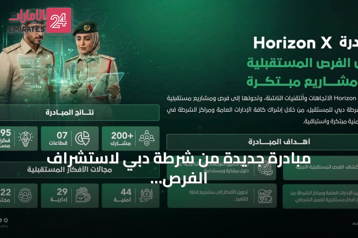 مبادرة جديدة من شرطة دبي لاستشراف الفرص الأمنية المستقبلية