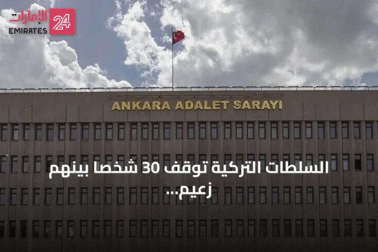 السلطات التركية توقف 30 شخصاً بينهم زعيم منظمة إجرامية في حملة أمنية واسعة
