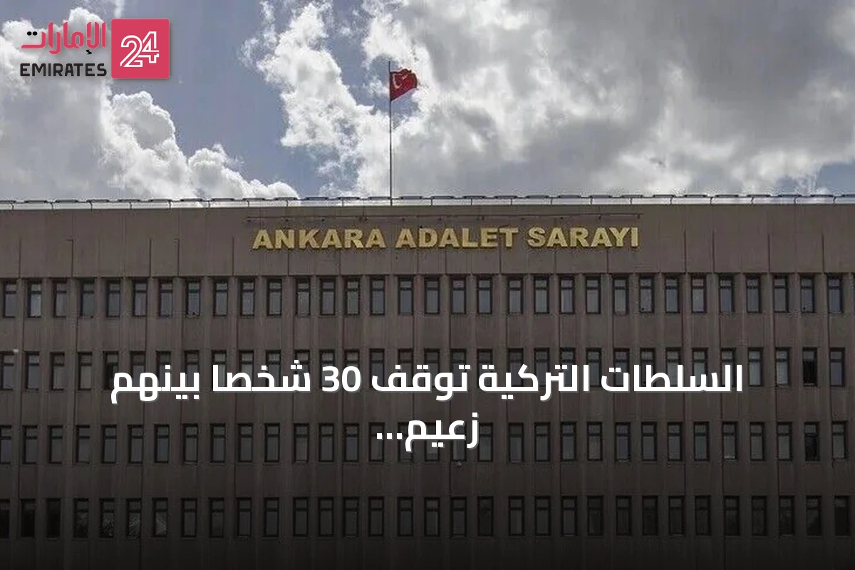 السلطات التركية توقف 30 شخصاً بينهم زعيم منظمة إجرامية في حملة أمنية واسعة