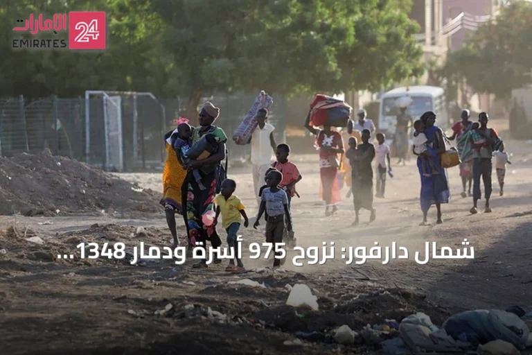 شمال دارفور: نزوح 975 أسرة ودمار 1348 منزلاً بسبب الأمطار والفيضانات