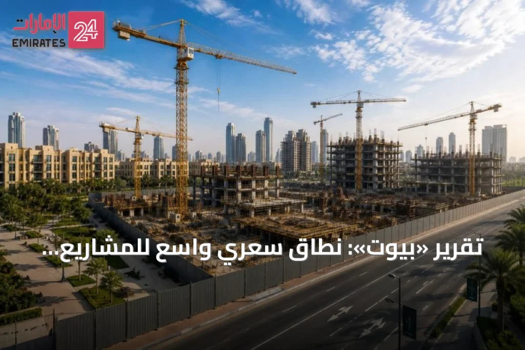 تقرير «بيوت»: نطاق سعري واسع للمشاريع العقارية قيد الإنشاء في دبي