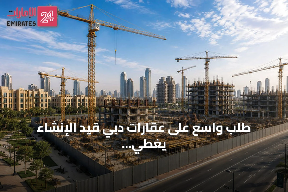 طلب واسع على عقارات دبي قيد الإنشاء يغطي جميع الفئات السعرية