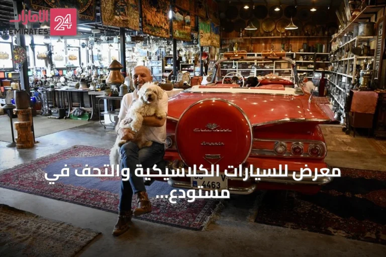 معرض للسيارات الكلاسيكية والتحف في مستودع بصامسون