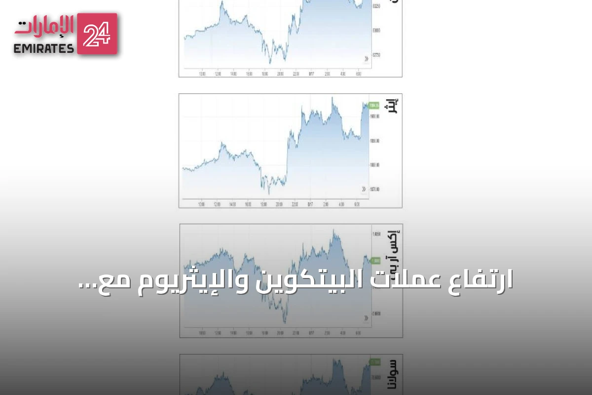ارتفاع عملات البيتكوين والإيثريوم مع توقعات خفض الفائدة الأميركية