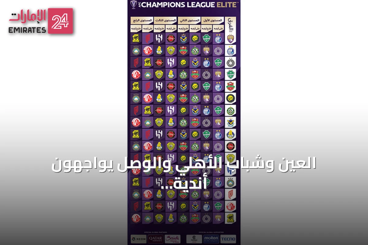 العين وشباب الأهلي والوصل يواجهون أندية سعودية قوية في دوري أبطال آسيا للنخبة