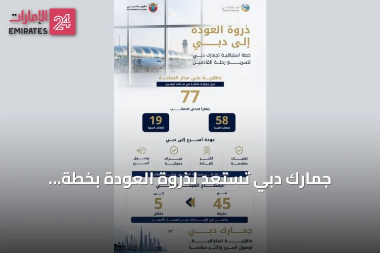 جمارك دبي تستعد لذروة العودة بخطة استباقية لتسهيل إجراءات المسافرين