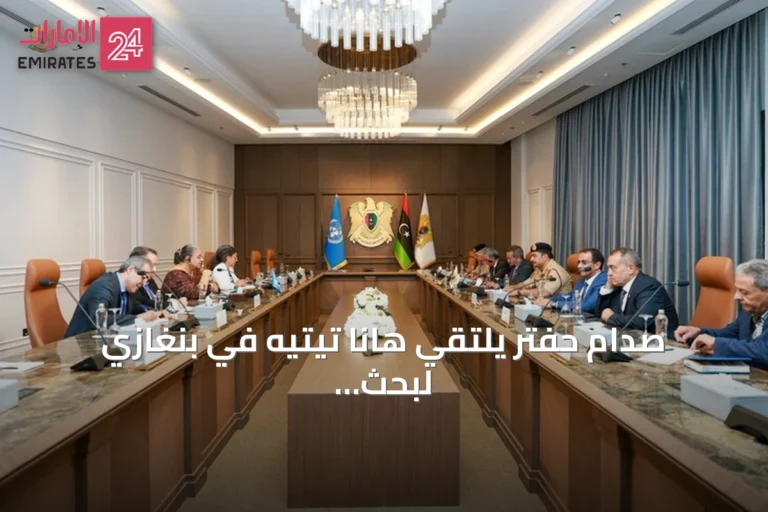 صدام حفتر يلتقي هانا تيتيه في بنغازي لبحث اتفاق (4+4) ومستقبل الانتخابات