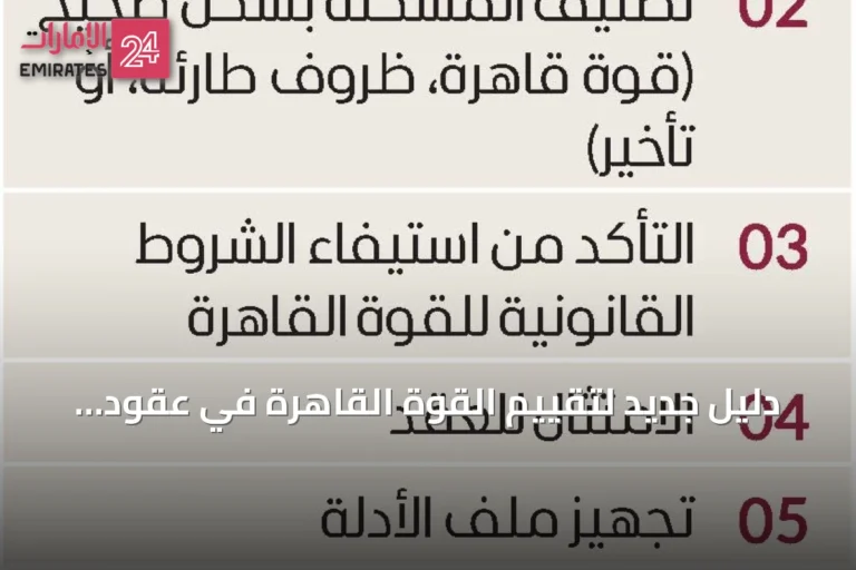 دليل جديد لتقييم القوة القاهرة في عقود دبي وإدارة الاضطرابات التعاقدية