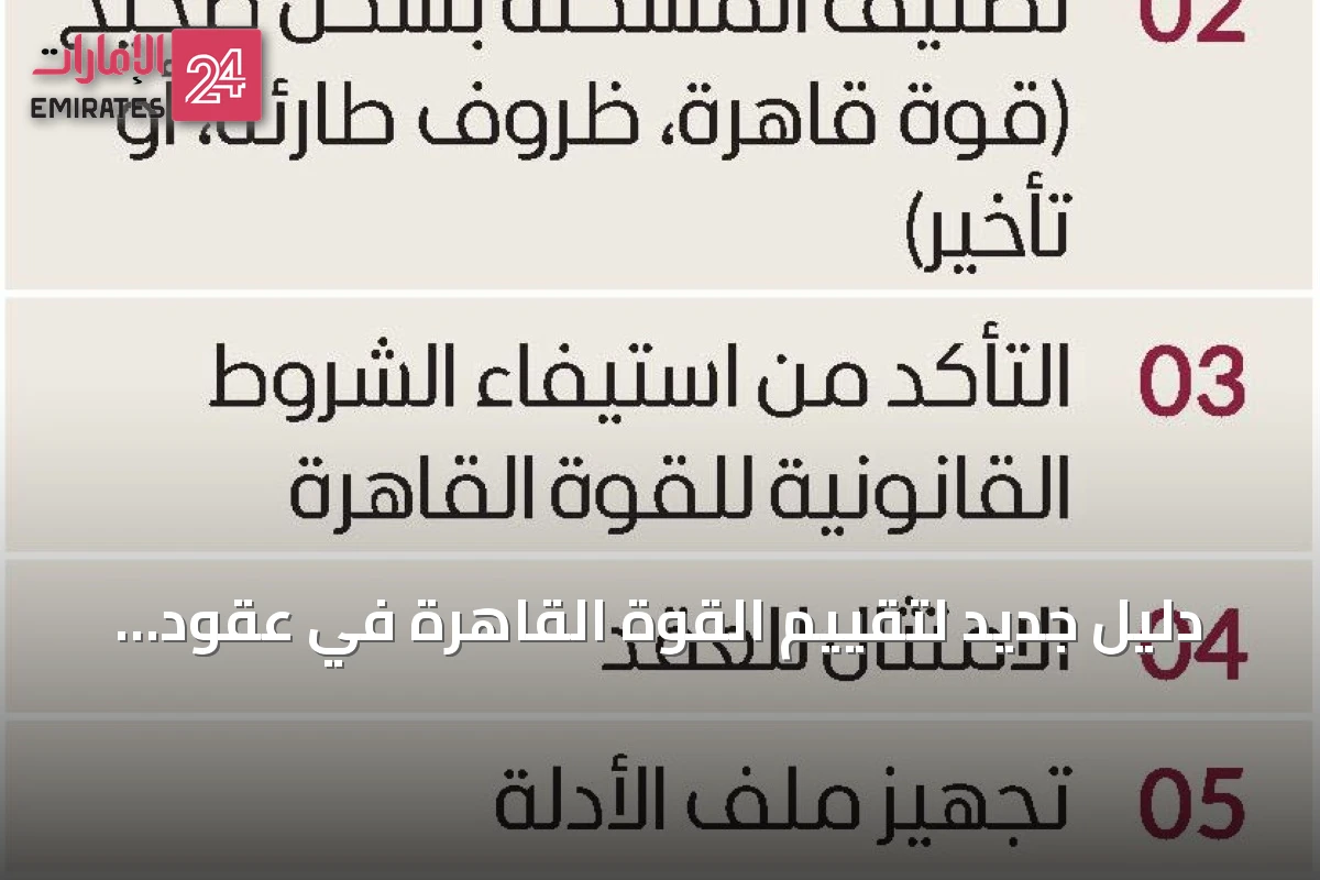 دليل جديد لتقييم القوة القاهرة في عقود دبي وإدارة الاضطرابات التعاقدية