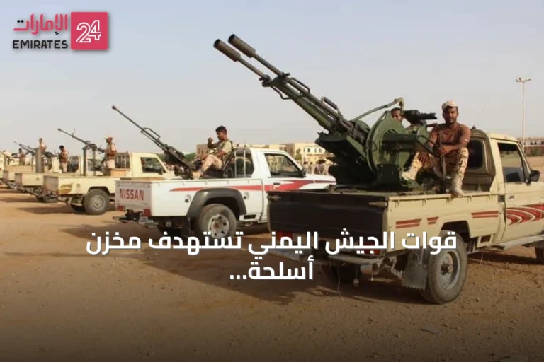 قوات الجيش اليمني تستهدف مخزن أسلحة وتجمعاً للحوثيين في الضالع
