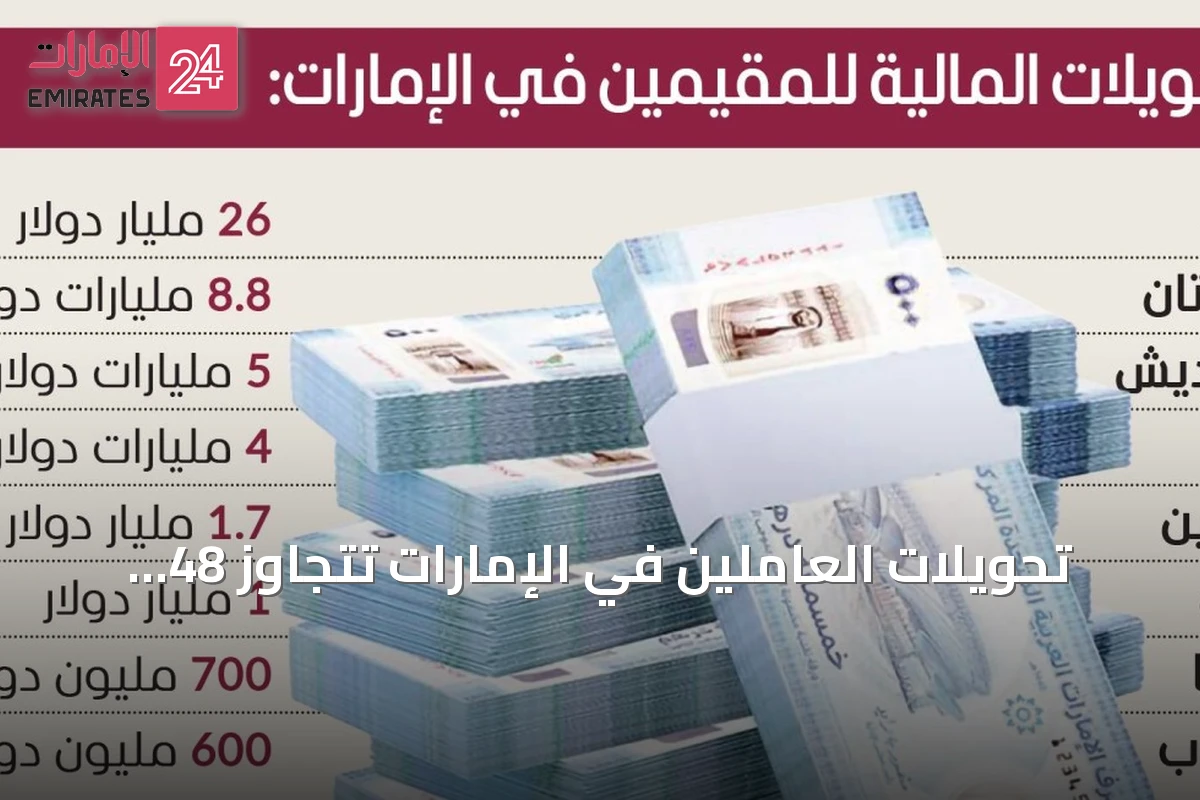 تحويلات العاملين في الإمارات تتجاوز 48 مليار دولار خلال 2025