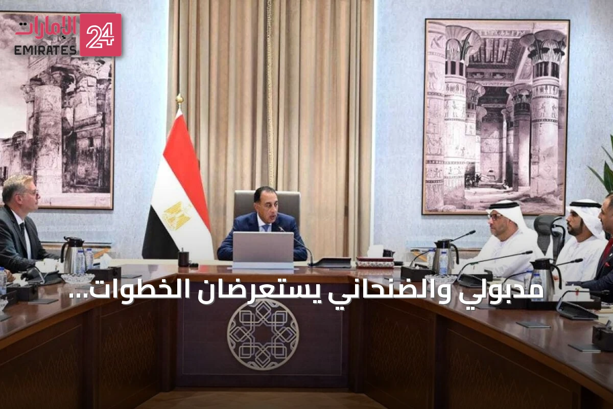 مدبولي والضنحاني يستعرضان الخطوات التنفيذية لمشروع النفط والغاز بين مصر والفجيرة