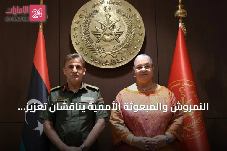 النمروش والمبعوثة الأممية يناقشان تعزيز خطوات توحيد المؤسسة العسكرية الليبية