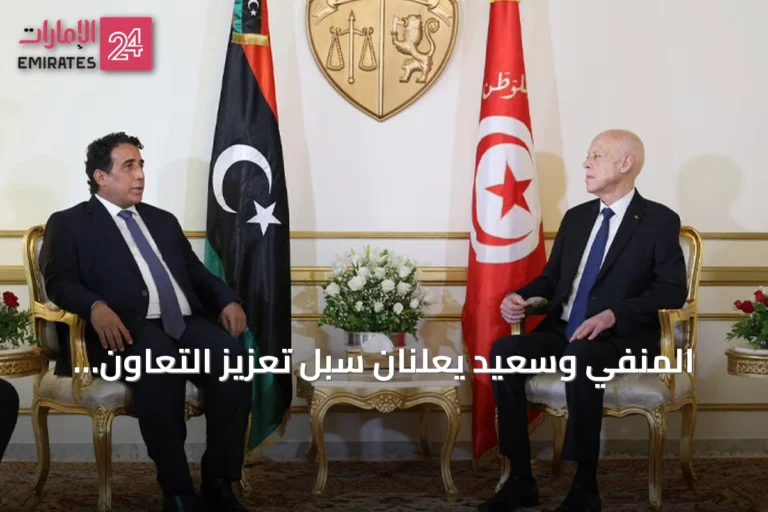 المنفي وسعيد يعلنان سبل تعزيز التعاون الليبي التونسي والتنسيق الإقليمي