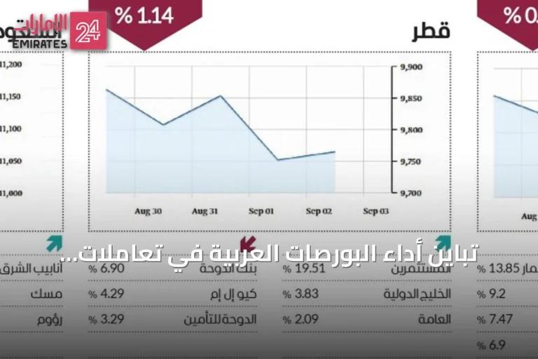 تباين أداء البورصات العربية في تعاملات الأسبوع الماضي بين الصعود والهبوط