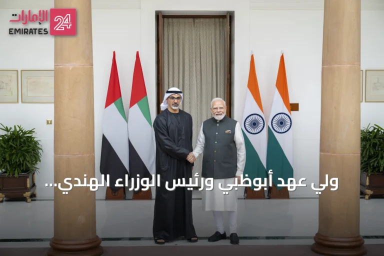 ولي عهد أبوظبي ورئيس الوزراء الهندي يعلنان استمرار دعم الشراكة التنموية