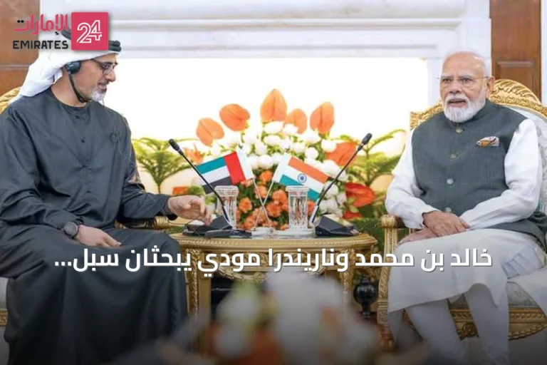خالد بن محمد وناريندرا مودي يبحثان سبل تعزيز الشراكة بين أبوظبي ونيودلهي