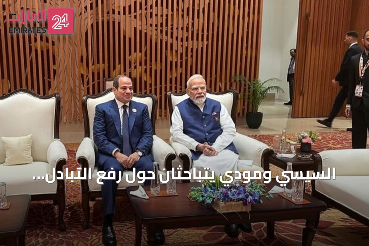 السيسي ومودي يتباحثان حول رفع التبادل التجاري بين مصر والهند إلى 12 مليار دولار