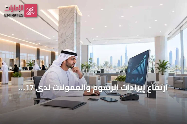 ارتفاع إيرادات الرسوم والعمولات لدى 17 بنكاً وطنياً بنسبة 13.1% خلال نصف 2026