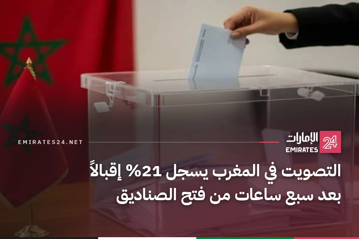 التصويت في المغرب يسجل 21% إقبالاً بعد سبع ساعات من فتح الصناديق