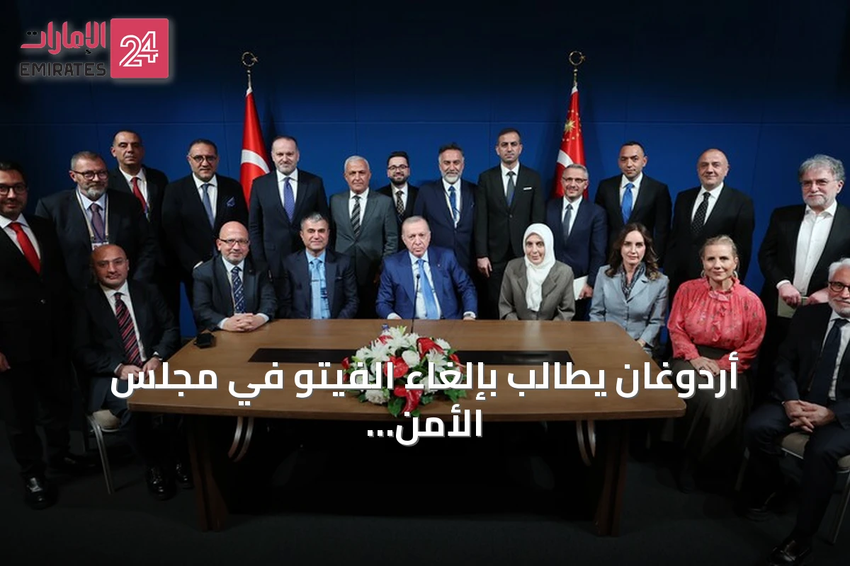 أردوغان يطالب بإلغاء الفيتو في مجلس الأمن وتوسيع مشاركة جميع الدول في القرارات الدولية