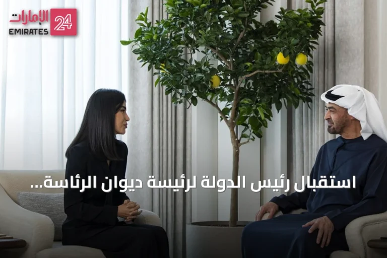 استقبال رئيس الدولة لرئيسة ديوان الرئاسة الأوزبكية في أبوظبي