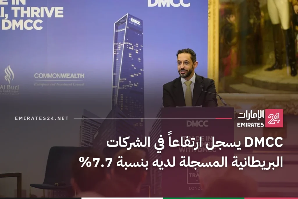 DMCC يسجل ارتفاعاً في الشركات البريطانية المسجلة لديه بنسبة 7.7%