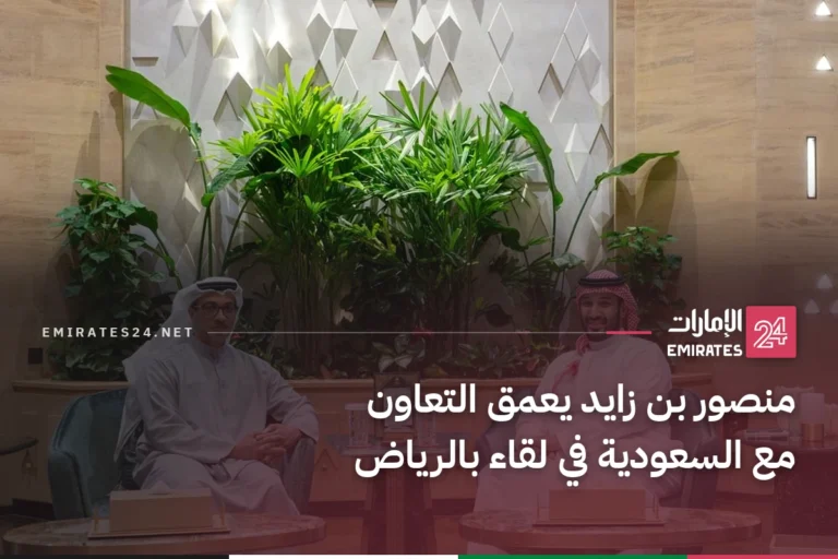 منصور بن زايد يعمق التعاون مع السعودية في لقاء بالرياض
