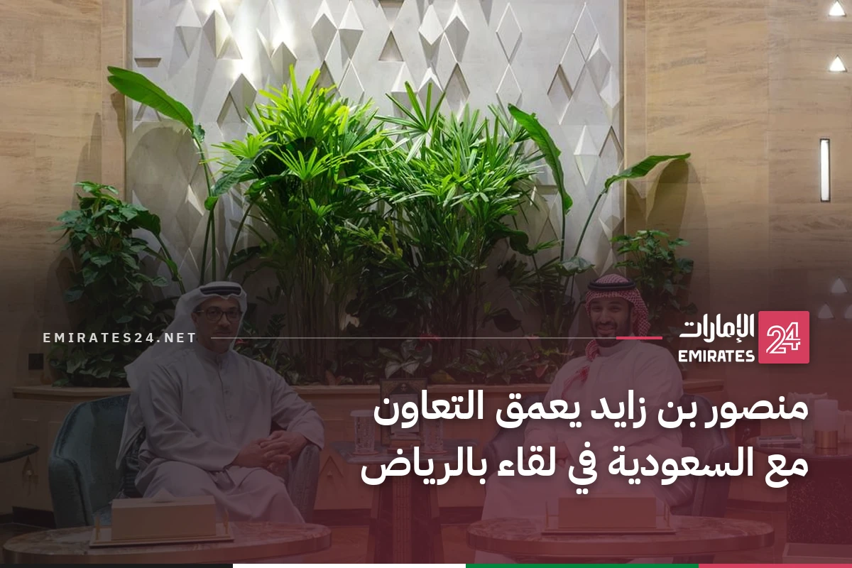 منصور بن زايد يعمق التعاون مع السعودية في لقاء بالرياض