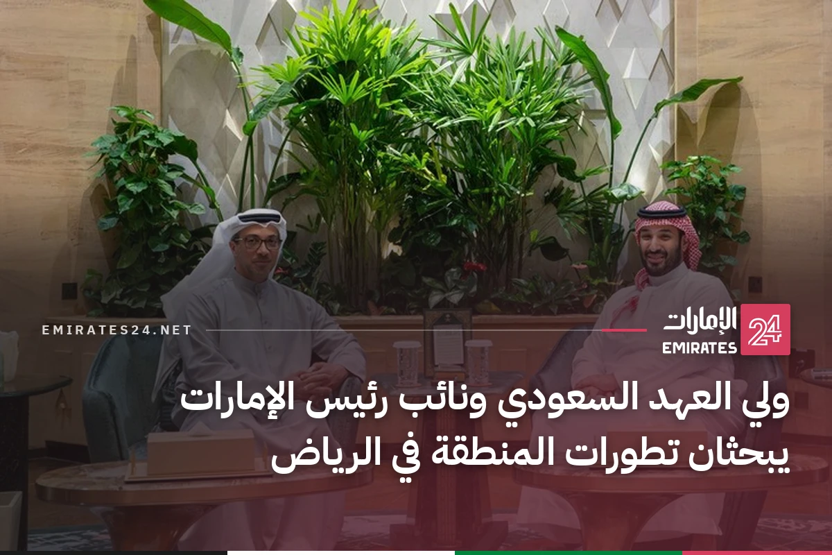 ولي العهد السعودي ونائب رئيس الإمارات يبحثان تطورات المنطقة في الرياض