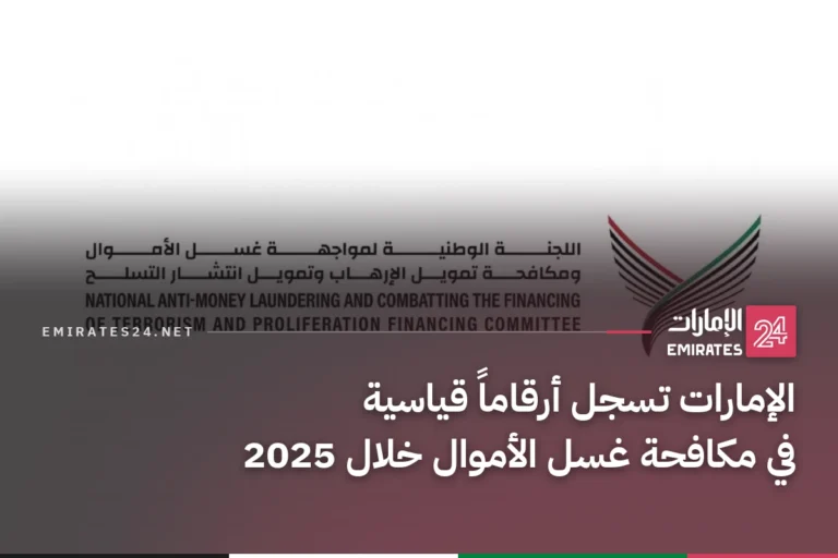 الإمارات تسجل أرقاماً قياسية في مكافحة غسل الأموال خلال 2025