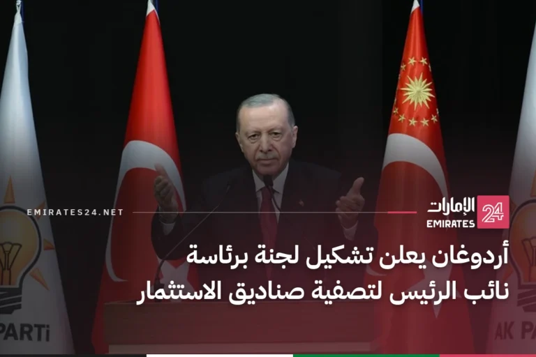 أردوغان يعلن تشكيل لجنة برئاسة نائب الرئيس لتصفية صناديق الاستثمار