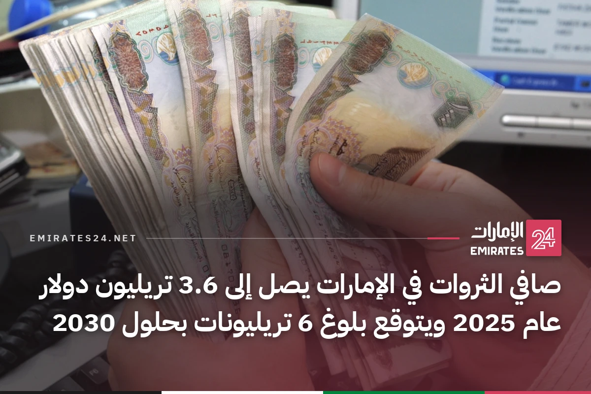 صافي الثروات في الإمارات يصل إلى 3.6 تريليون دولار عام 2025 ويتوقع بلوغ 6 تريليونات بحلول 2030