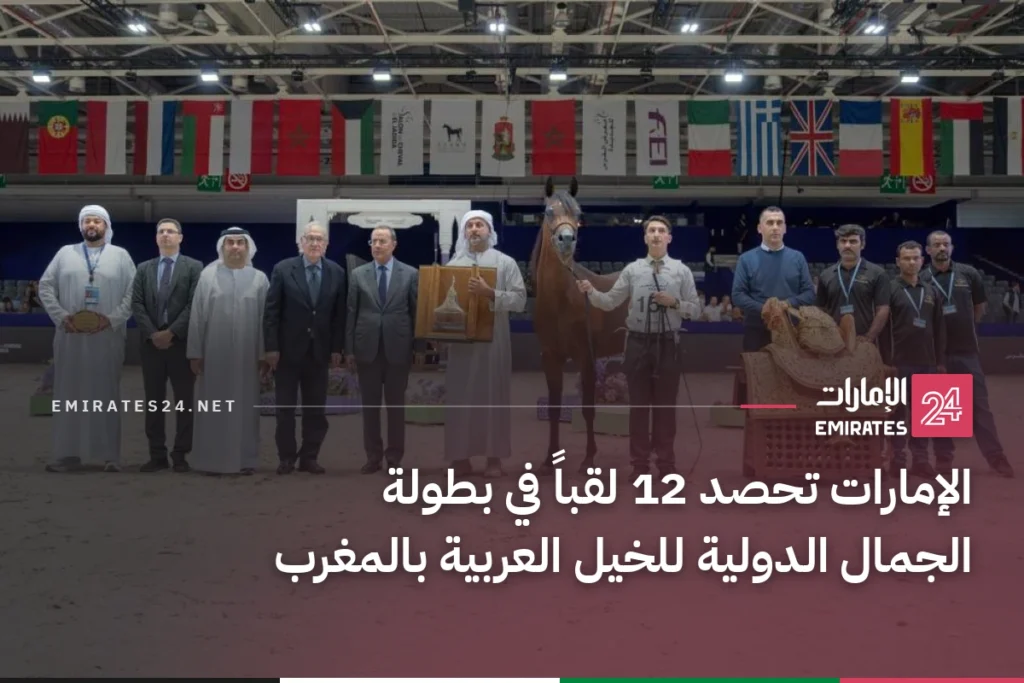 الإمارات تحصد 12 لقباً في بطولة الجمال الدولية للخيل العربية بالمغرب