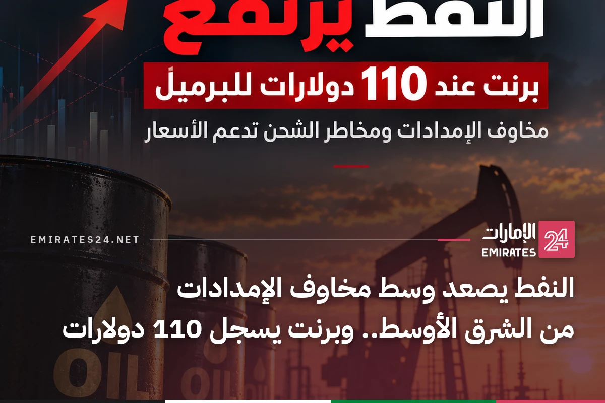 النفط يصعد وسط مخاوف الإمدادات من الشرق الأوسط.. وبرنت يسجل 110 دولارات