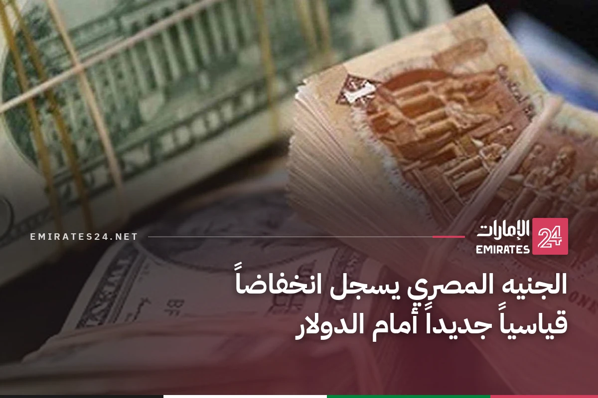 الجنيه المصري يسجل انخفاضاً قياسياً جديداً أمام الدولار