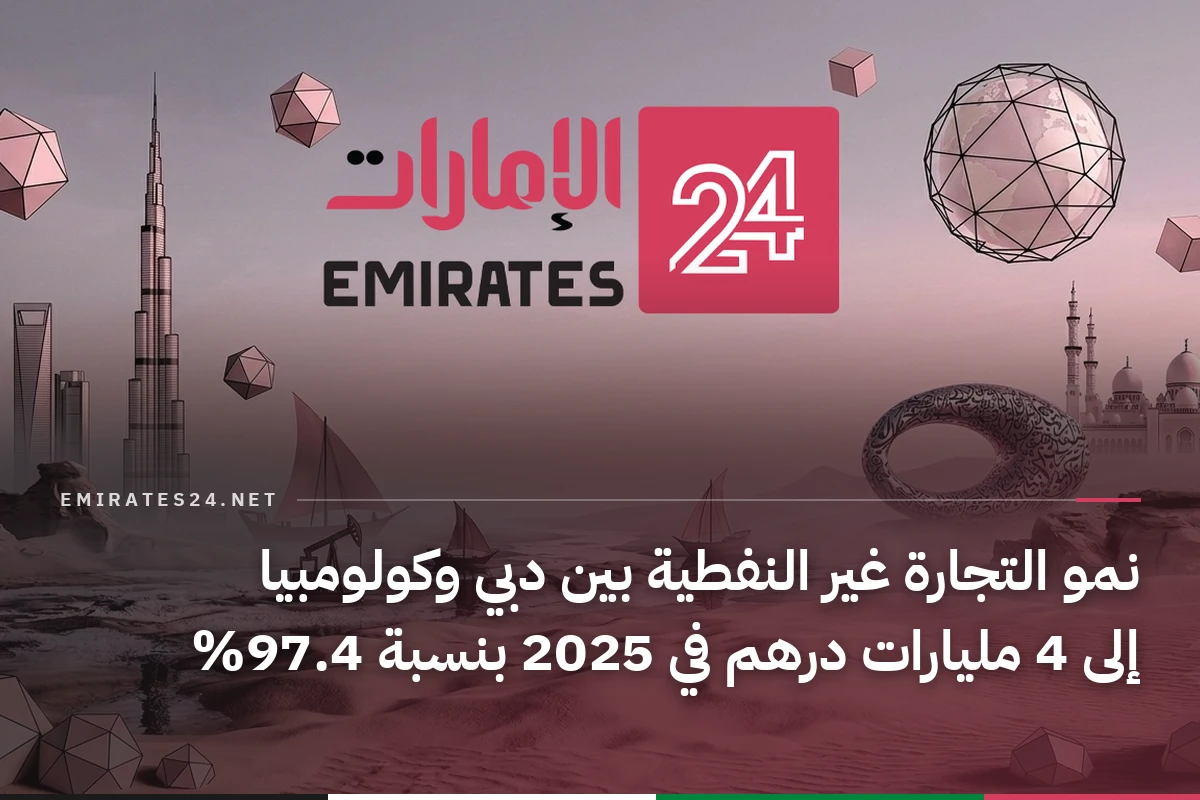 نمو التجارة غير النفطية بين دبي وكولومبيا إلى 4 مليارات درهم في 2025 بنسبة 97.4%