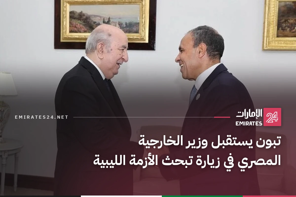 تبون يستقبل وزير الخارجية المصري في زيارة تبحث الأزمة الليبية